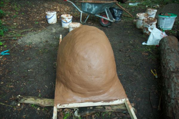 Der fertige Ofen von hinten.